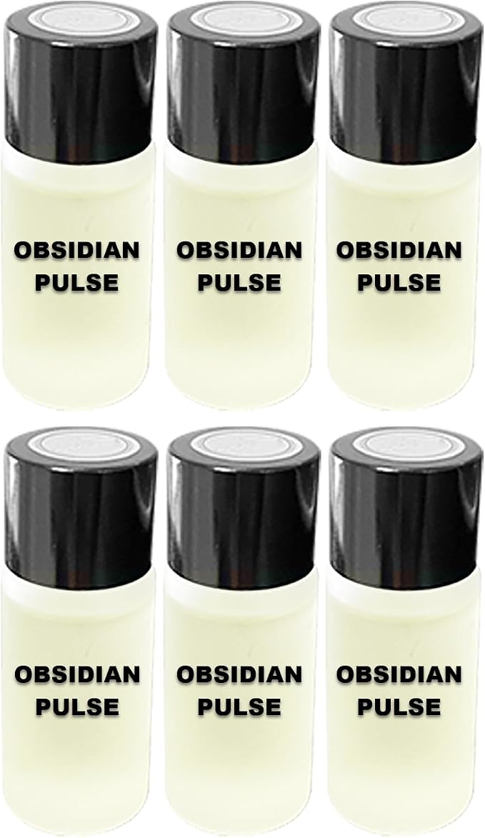 Car Air Freshener Refill Liquid Set of 6 x 10 ML - Smart Car Air Freshener Refill - Car Fragrance Refill - Car Diffuser Refill (Obsidian Pulse)
