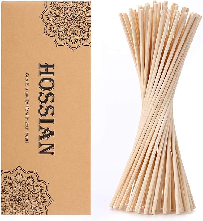 HOSSIAN 12 Inch Reed Diffuser Sticks,-Diffuser Sticks-Reed Diffuser- Reed Sticks Aroma Diffuser Sticks for Aroma Fragrance(60 PCS)