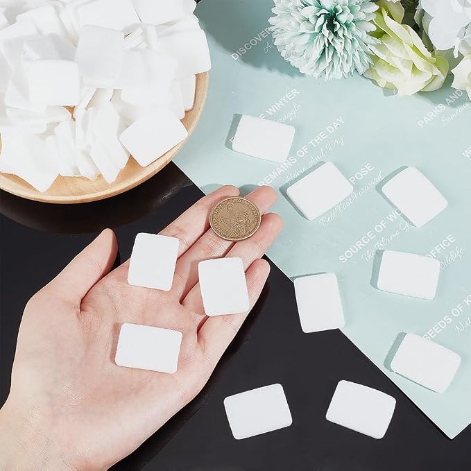 PH PandaHall 100pcs Unscented Refill Pad 1.1×0.8" Unscented Aroma Pads White Essential Oil Diffuser Pad Rectangle Aroma Oil Refill Pads for Essential Oil Humidifier Locket Scent Ball Plug-in Diffuser