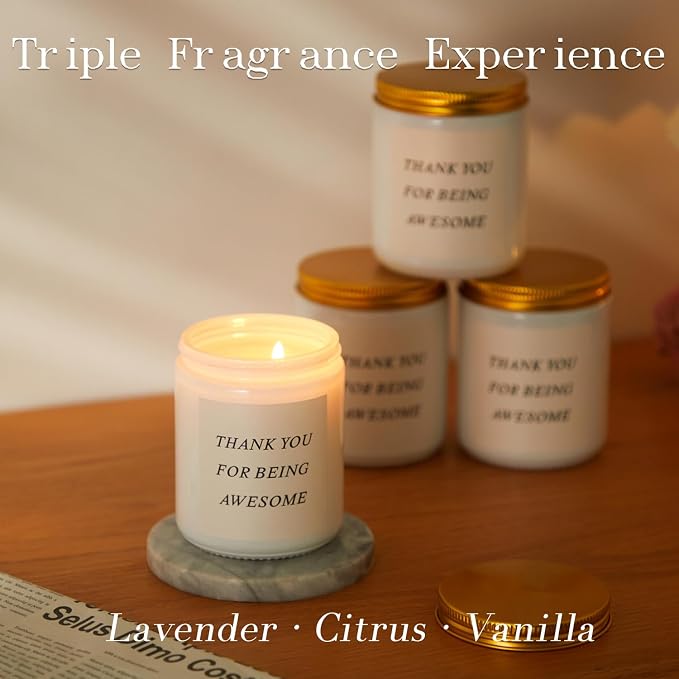 GODONLIF Birthday Gifts for Women, Unique Friendship Gift for Best Friend Birthday, Her, BFF, Sisters, Besties, Mom, Natural Soy Wax Candle for Mom, Funny Lavender Scented Candles (Pack of 2)