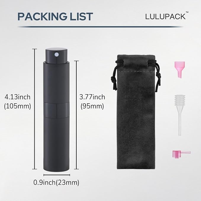 Lulupack Travel Perfume Bottle Refillable - Cologne Spray Atomizer Mini - Empty Travel Size Sprayer Small Refill Sample Container - Portable Fragrance Decant Dispenser for Women 6PCS 8ml Red