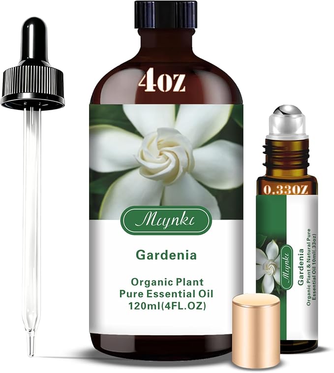 Gardenia Essential Oil, Gardenia Oil for Diffuser, Humidifier, DIY Candle, Soap, Romantic Scent, Massage, Gift Ready,Gardenia Fragrance Oil - MLYNKL Essential Oils (4.33 fl oz / 130ml)