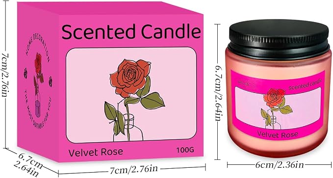 6 Pack Candles for Home Scented, Colored Frosted Jar Aromatherapy Candle Gifts for Women, Natural Soy Wax Candle Set, Scented Candles Set for Birthday Valentine Mother's Christmas Day Present
