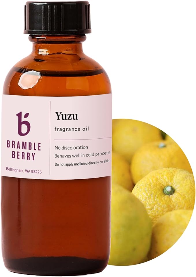 Bramble Berry Yuzu Fragrance Oil 2 oz | Tart Japanese Citrus Scent for Soap Making, Candles, Lotion, Bath Bombs & Perfume | Skin Safe, Vegan, Paraben & Phthalate Free, DIY Craft Essential