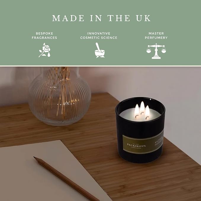 Pecksniff's Bamboo & Vetiver Candle | 3 Wicks, 550g/19.40oz
