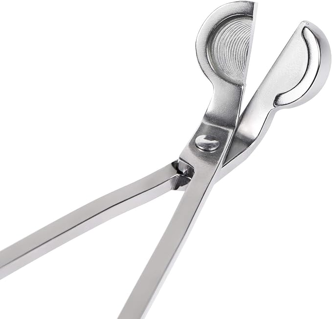 Candle Wick Trimmer, Polished Stainless Steel Wick Clipper Cutter - Reaches Deep Into Candles to Cut Spent Wicks, Allow Cleaner Burn and Prevent Soot Buildup