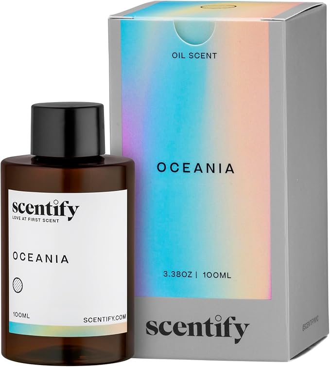 Scentify Oceania Aroma Oil Refill Scent for Oil Diffusers - Orange, Apple, White Tea, Lavender Scents - Luxurious Relaxing Aromatherapy Diffuser Fragrance 100ml, 3.38 oz