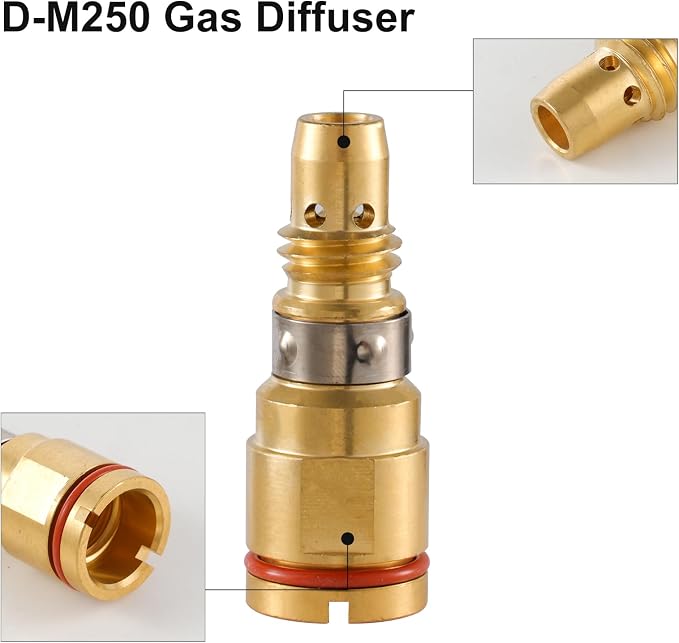 MIG Welding Gas Diffuser D-M250 for Miller MDX Series Fits Miller MDX-250 MIG Gun (2-PK)