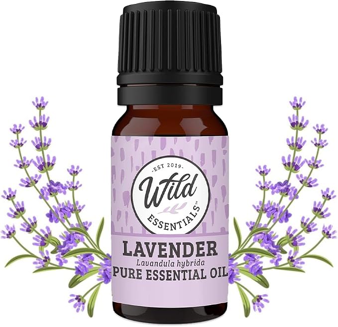 Wild Essentials Lavender 100% Pure Essential Oil - 10ml, Therapeutic Grade, Made and Bottled in The USA, Calming