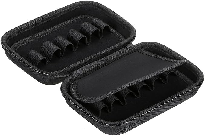 Hipiwe Hard Shell Essential Oil Carrying Case Holds 12 Bottles (Can hold 5ml, 10ml, &10ml Rollers) Travel Size Essential Oils Bag Organizer (Black)