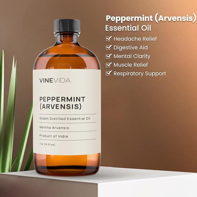 VINEVIDA [16 oz] 100% Pure Peppermint Essential Oil