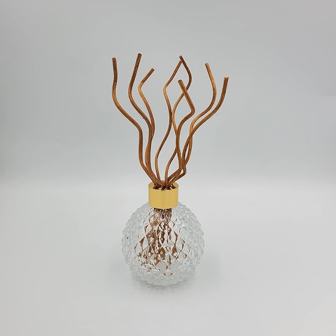 11 inch Wavy Rattan Reed Diffuser Sticks 50PCS Natural Rattan Fragrance Aromatherapy Volatile Replacement RefillEssential Oil Aroma Diffuser Replacements Sticks for own Space (50PCS, Light Brown)