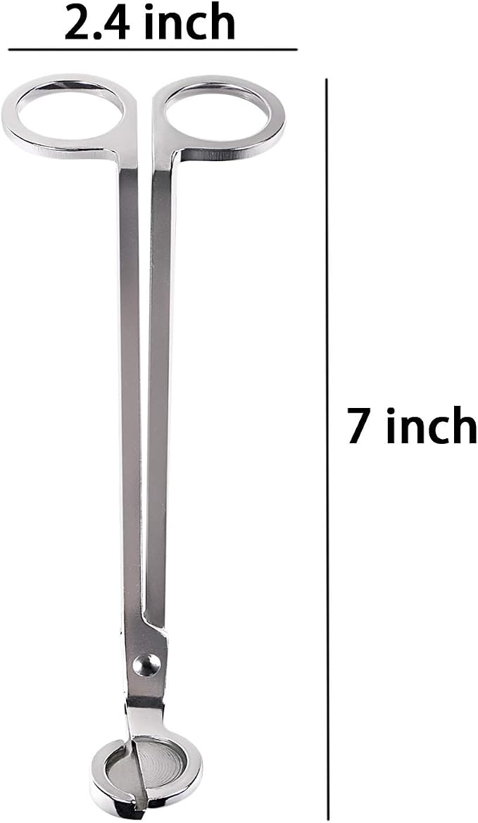 EVERMARKET Candle Wick Trimmer, Polished Stainless Steel Wick Clipper Cutter - Reaches Deep Into Candles to Cut Spent Wicks, Allow Cleaner Burn and Prevent Soot Buildup