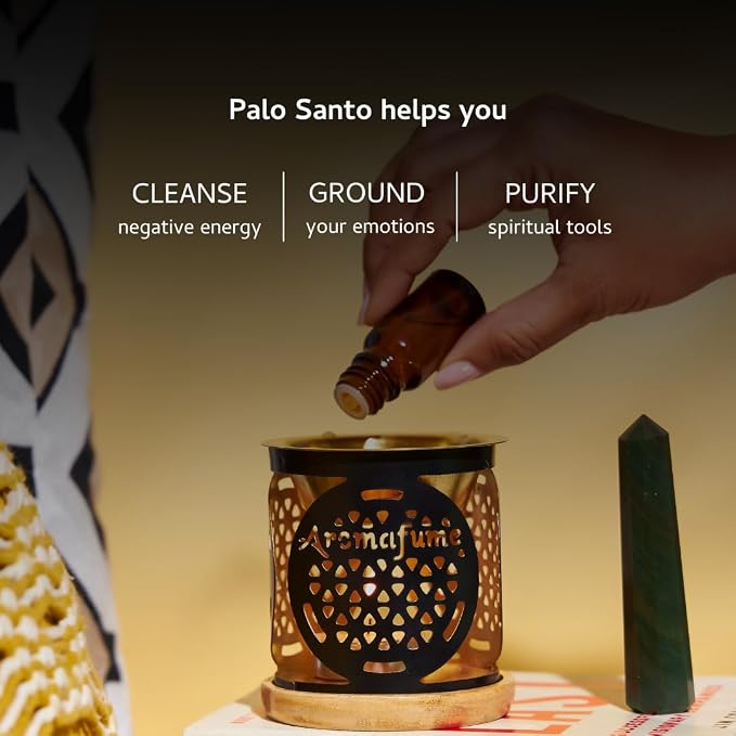 Palo Santo & Sandalwood Essential Oil Diffuser Blend by Aromafume | 3 x 10ml / 0.33 fl oz l Aromatherapy Oil for Smokeless Smudging | Natural Air fresheners for home | Spiritual Meditation Accessories