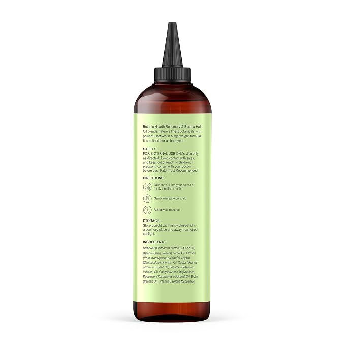 Botanic Hearth 100% Pure Rosemary Batana Oil For Hair Growth & Hair Treatment Oils 6.7 Fl Oz, 2Pack|Infused with coconut Oil|Hair Oil Repairs Dry Damaged Hair, Strengthening, Healthier|All Hair Types