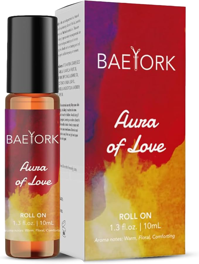 Aura of Love Roll-On Blend Essential Oils of Vanilla, Jasmine, Patchouli & Lavender Romantic & Warm Aromatherapy Fragrance, 10 ml (Pack of 1)