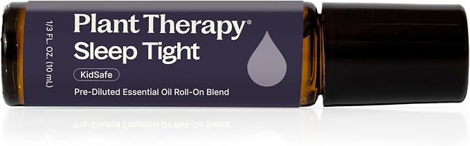 Plant Therapy Sleep Tight Essential Oil Blend 10 mL (1/3 oz) Pre-Diluted Roll-On 100% Pure, Natural Aromatherapy for Deep and Relaxation