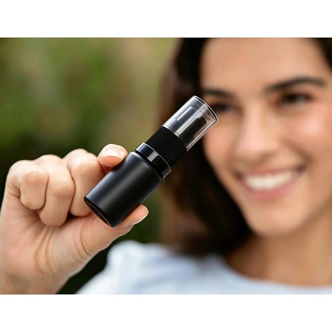 10ml Empty Glass Pump Bottle Dispenser 6 Pack,Black Travel Refillable Bottles Dispenser for Lotion Cream Essential Oil Shampoo, Small Cosmetic Containers 1/3oz (10ml Black 6pcs)