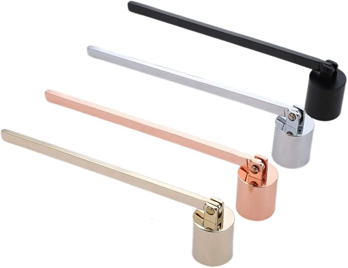 MUXSAM 1Pc 7.5x0.9in Candle Extinguisher Snuffer Candlesnuffers with Long Handle & Straight Tube for Tea Light Candles Wedding Altar Fireplace Church Wedding Candle Fire Extinguishing(Gold.)