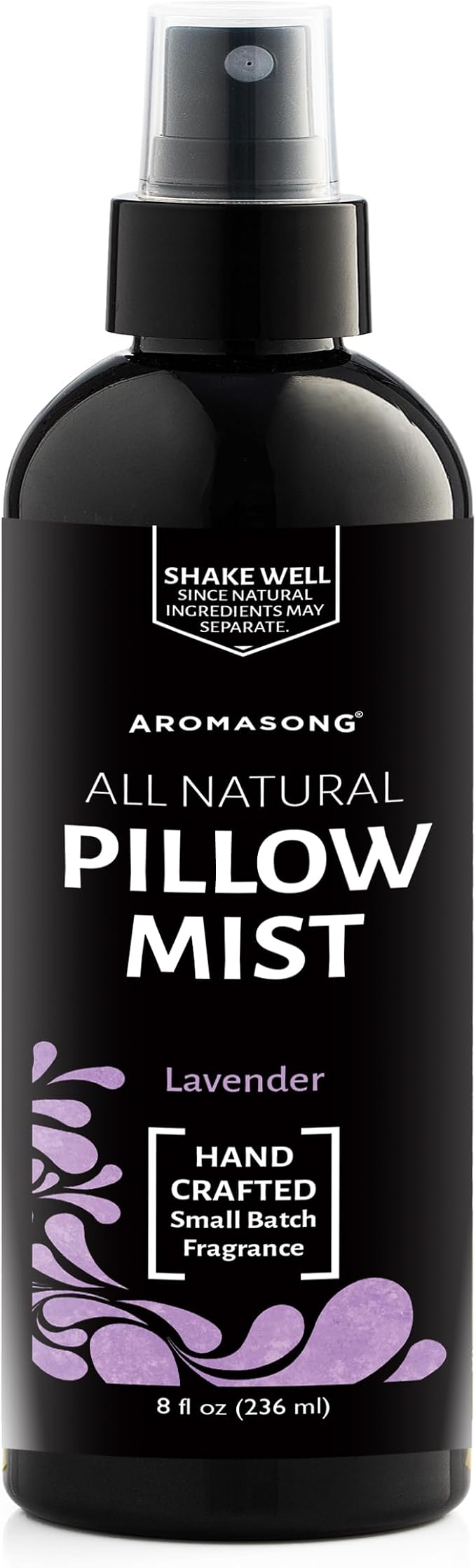 Aromasong Lavender Pillow Spray - All Natural Linen & Bedtime Mist for Sleep - Aromatherapy Botanical Essential Oils for Sleeping - Fragrance Scent 8 Oz.