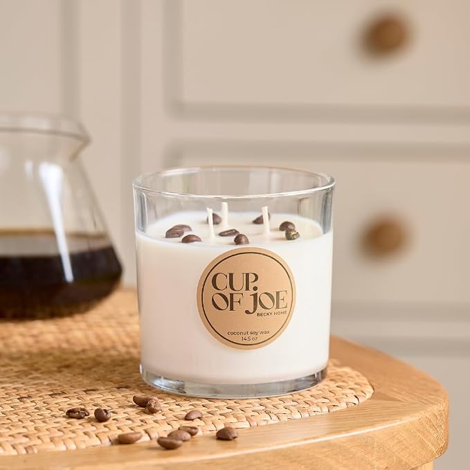 3 Wick Candle, 14.5oz Coffee Scented, Espresso Candles, Roast Coffee, Macchiato Candle, Large Jar Candles for Women, Gift for Men and Women