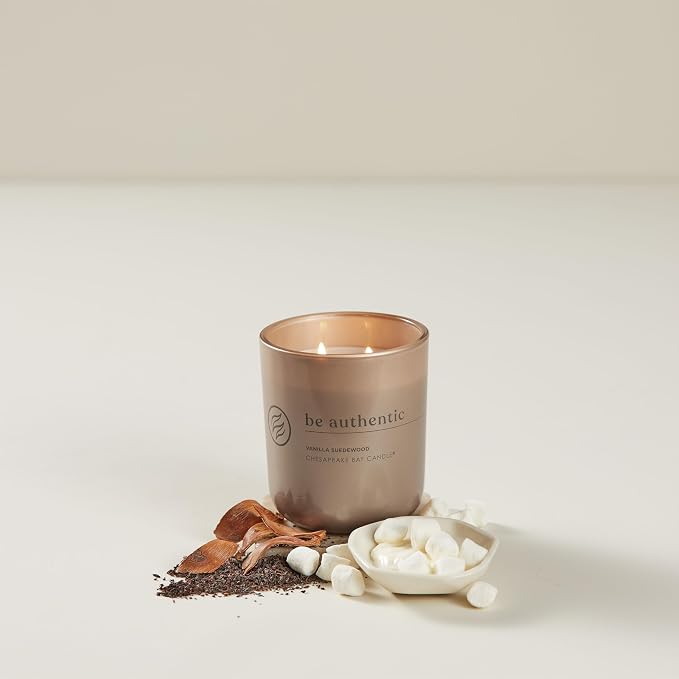 Chesapeake Bay Candle Intentions Collection Candle, Be Authentic: Embrace Your True self (Vanilla Suedewood), 13 oz, Home Décor
