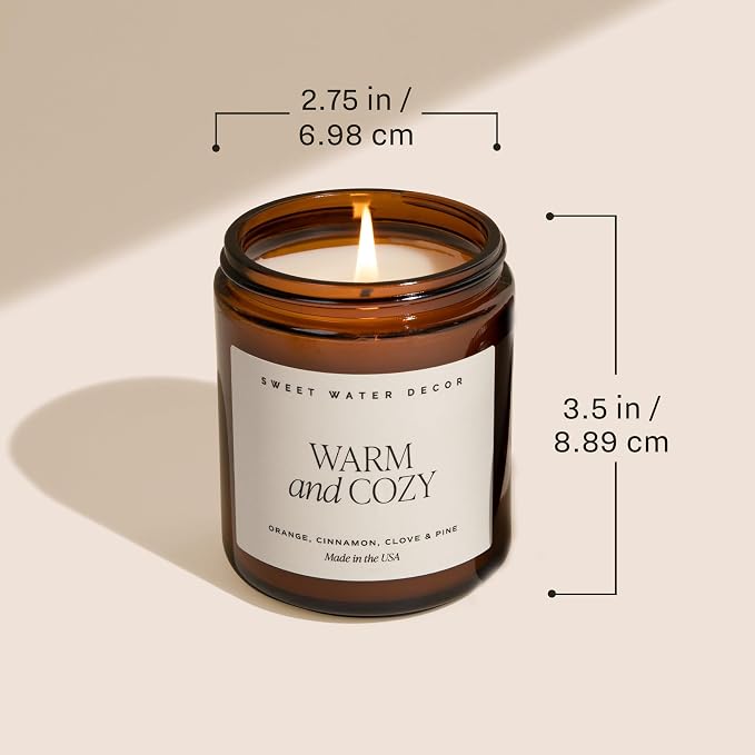 Sweet Water Decor Palo Santo Patchouli Candle - Vanilla, Musk, Sandalwood, Patchouli Scented Soy Spa Candles for Home - Gifts for Women, Men - 9oz Amber Jar, 40 Hour Burn Time
