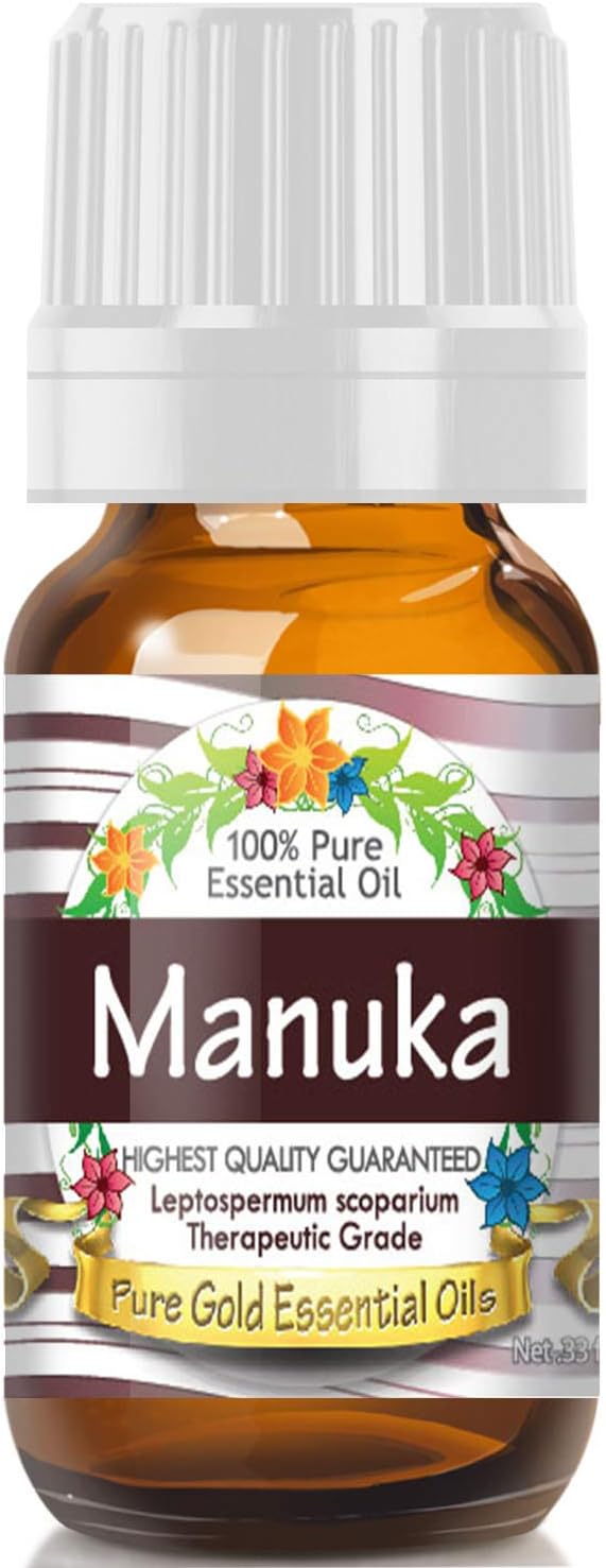 Pure Gold Essential Oils - Manuka Essential Oil - 0.33 Fluid Ounces - Therapeutic Grade Essential Oils