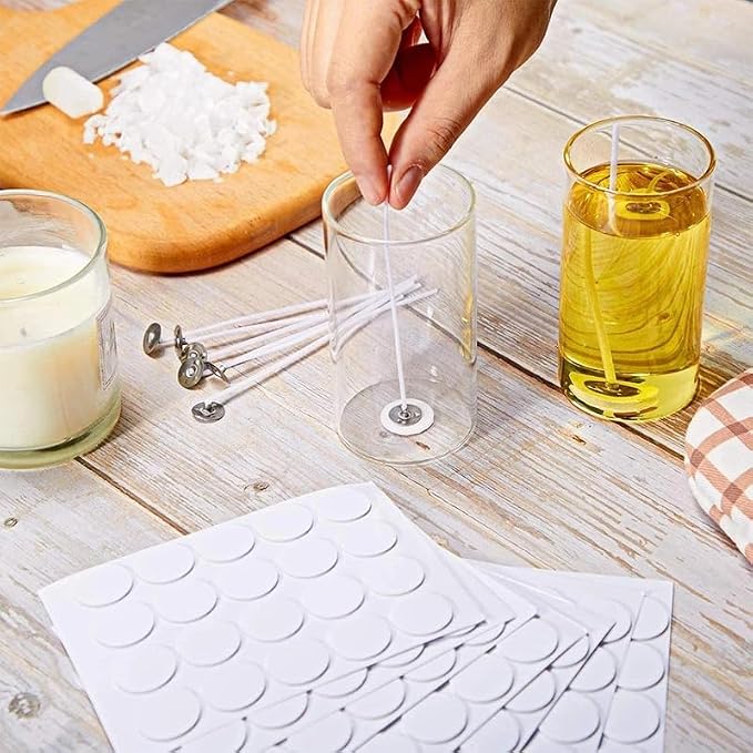 Wax Melting Pot for Candle Making, Candle Making Kit with 90*Wicks, 100*Wick Stickers, 45*Centering Device, 1*Stirring Spoon, Electric Wax Melter with Pouring Spout