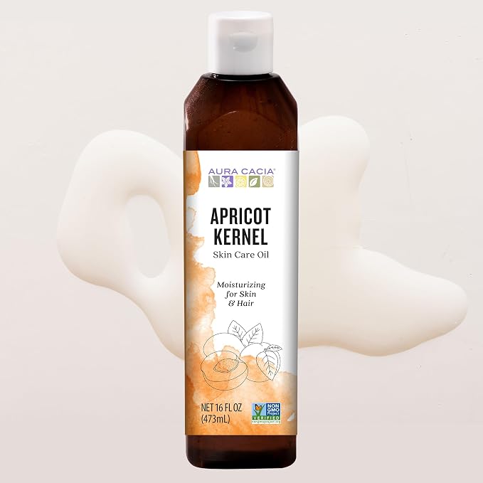 Aura Cacia Natural Skin Care Oil, Rejuvenating Apricot Kernel with Vitamin E, 16 Fluid Ounce