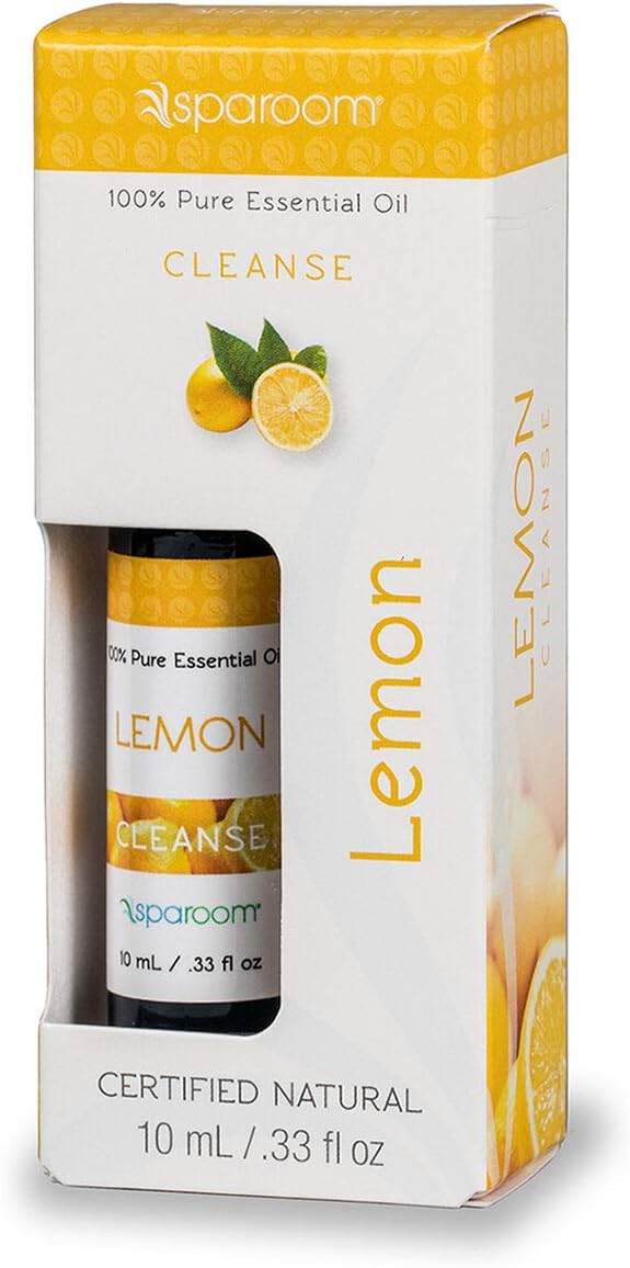 SpaRoom Aromatherapy 100% Pure Essential Oils for Diffusers and Air Freshners, Cleanse Lemon, 10 mL