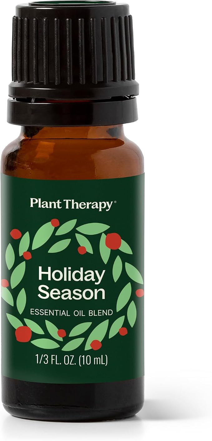 Plant Therapy Holiday Season Essential Oil Blend, 10 mL (1/3 oz), 100% Pure, Undiluted, Great for Use in Essential Oil Diffusers and Natural DIY Crafts