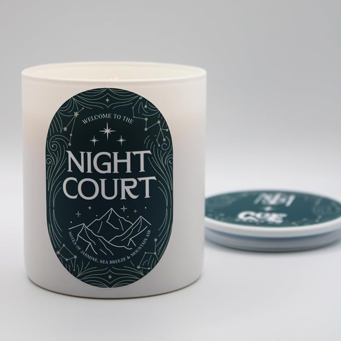 CE Craft Night Court Candle – Jasmine & Cool Breeze – Soy Wax, Hand-Poured, Bookish Fantasy Home Fragrance Gift - Sarah J. Maas, ACOTAR