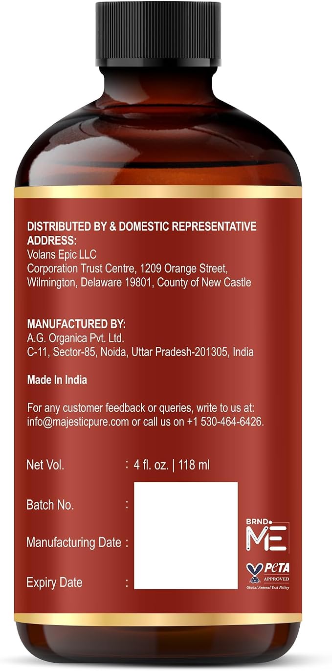 MAJESTIC PURE Spiced Cinnamon Chai Premium Oil | 100% Pure & Natural | Cinnamon, Clove, Pumpkin Oil Used in Diffusers, DIY, Self Care | 4 Fl Oz