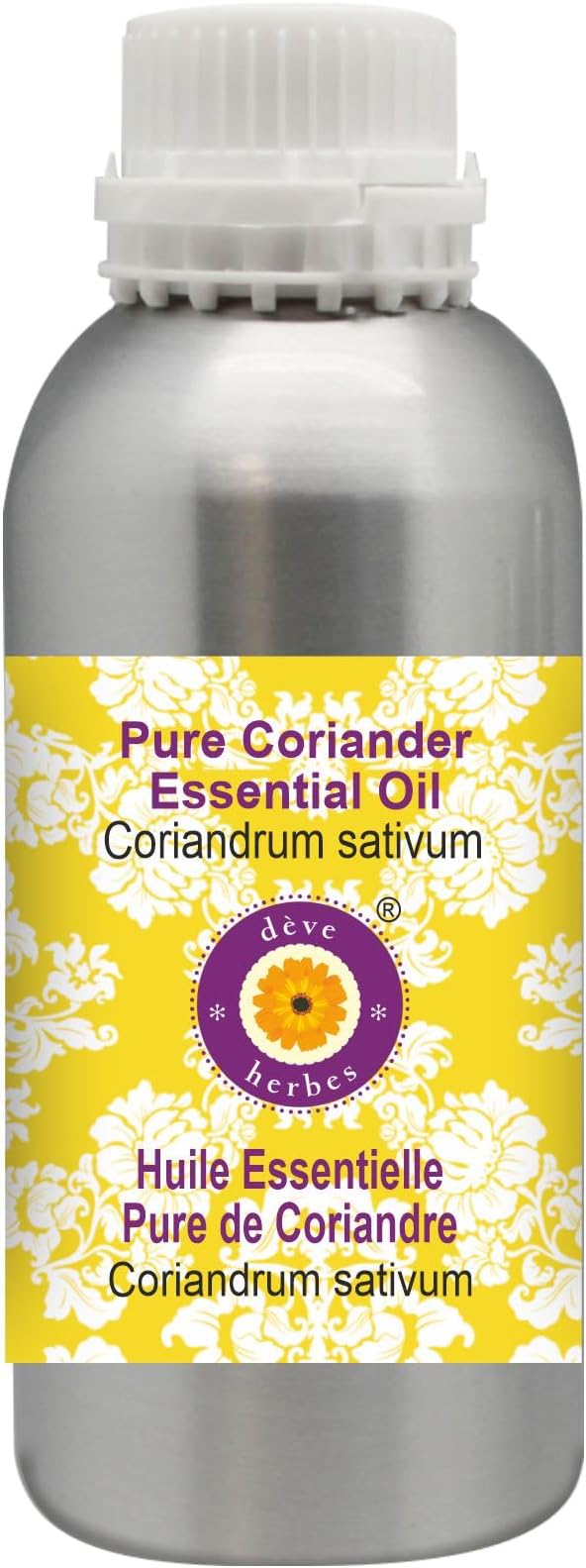 Deve Herbes Pure Coriander Essential Oil (Coriandrum sativum) Steam Distilled 1250ml (42 oz)