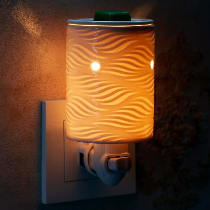 STAR MOON Plug in Wax Melt Warmer, Plug in Wax Warmers for Scented Wax, Scentsy Diffuser for Fragrance Oil Wax Melter Decoration with Two Bulbs