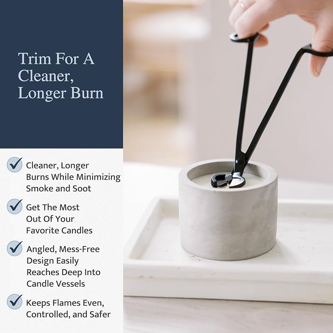 Airy Abode Candle Wick Trimmer 10 Pack, 7 Inch Stainless Steel Wick Cutters for Candles, Bulk Candle Trimmers for Cleaner Burn and Less Soot, Brushed Copper