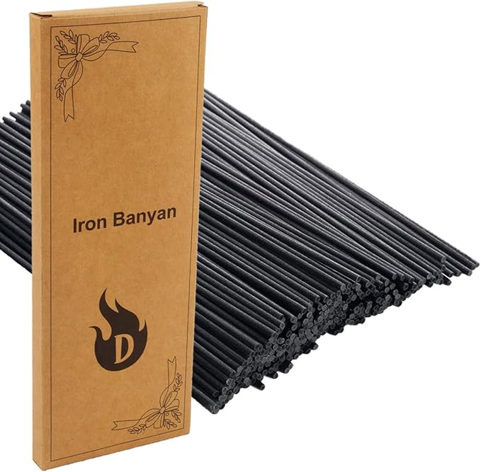120PCS Black Fiber Reed Diffuser Sticks 7.5in/19CM Replacements Sticks for Home,SPA