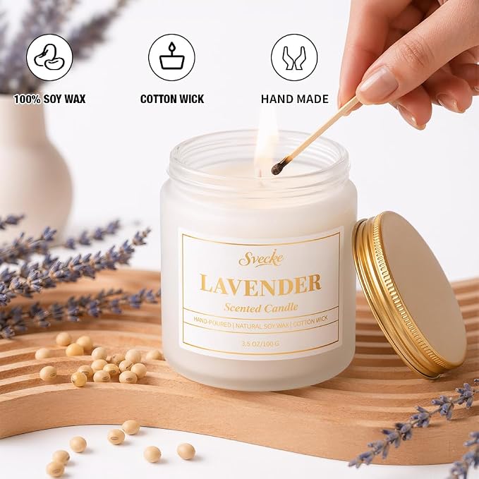 4 Pack Scented Candles, 14 oz Soy Wax Candle Set for Home Bedroom, Long Lasting Aromatherapy Candles Gift for Women Men, Mother's Day Valentine's Day Gift