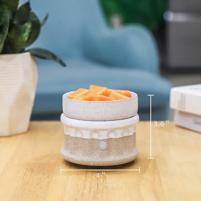 VICTORIA AROMA Ceramic Wax Melt Warmer 3-in-1 Candle Wax Warmer for Scented Wax Melter Electric Fragrance Wax Burner for Home Office Bedroom Gift & Decor