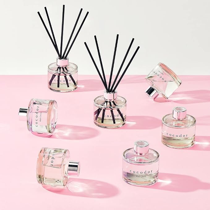COCODOR Signature Reed Diffuser Set/April Breeze / 6.7oz /2 Pack/Home Fragrance Diffuser, Oil Scent Diffuser for Bathroom Shelf Decor
