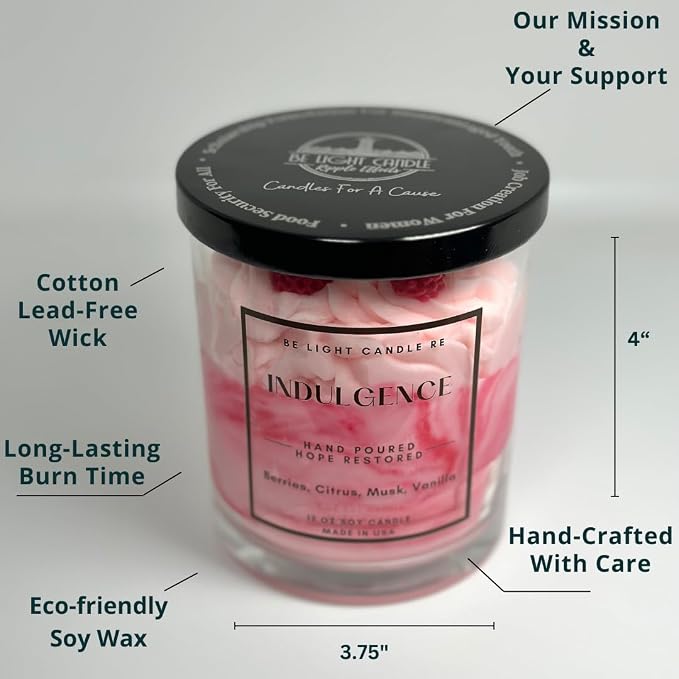 | Purpose-Driven Soy Candle | Strawberry Scented 12oz | Cool Gifts | Gifts for Women Who Have Everything