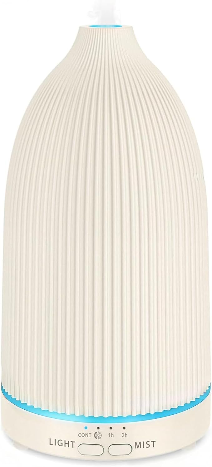 URPOWER 100ML Essential Oil Diffuser Ultrasonic Cool Mist Humidifier with 7 LED Lights, Timer & Auto-Off Quiet Aromatherapy Scent Diffuser for Home Bedroom Office Relaxation