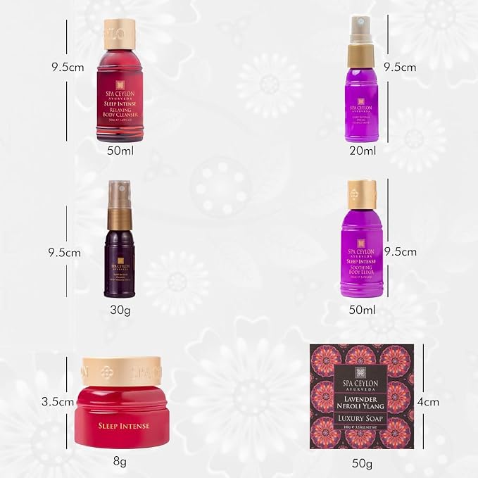 SPA CEYLON Sleep Intense Home Spa Set for Deep Restful Sleep | Ayurveda | Relaxation | Tranquility | Body Gifts Set for Mothers day gifting