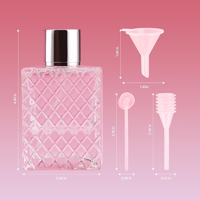 Glass Perfume Bottles Empty Refillable, 100ml /3.4oz Atomizer Sprayer for Perfume, Cologne Bottles Empty with Perfume Dispenser