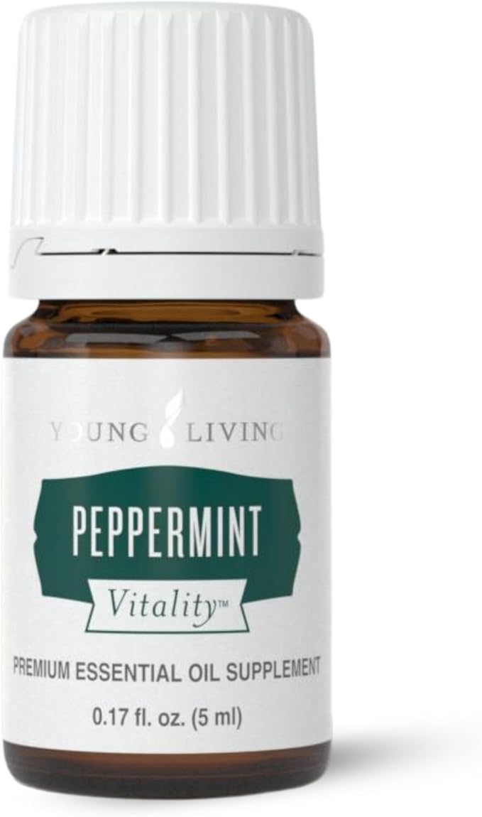 Young Living Peppermint Vitality Essential Oil | 5 ml | Refreshing & Invigorating Aroma for Home, Work & Personal Use | Ideal for Aromatherapy, Wellness Routines, & Massage | Vegan & Gluten-Free