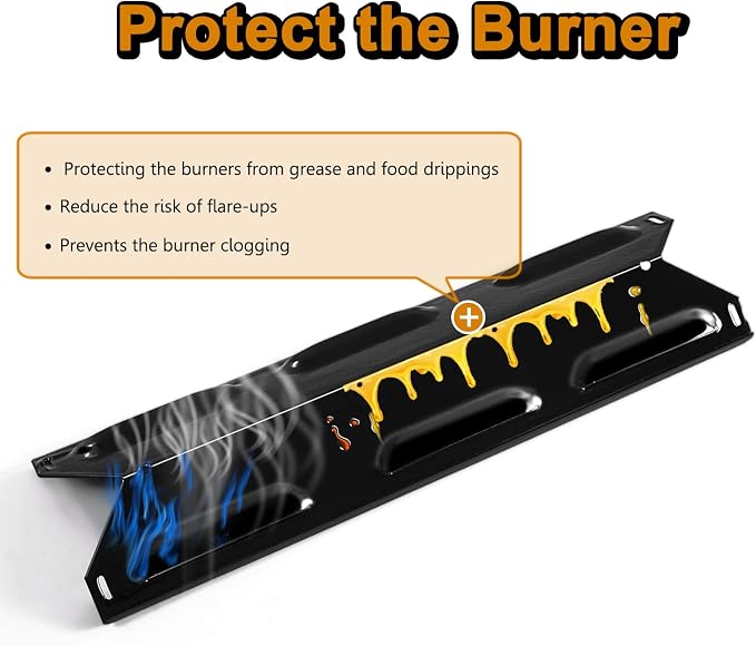 Grill Replacement Parts for BBQ Pro Kenmore 5 Burner 146.47468610 146.23680310 146.47469610 146.23770310 146.16153110 Flame Tamer Heat Plates 40800023 Burner 40700125 Crossover Tubes