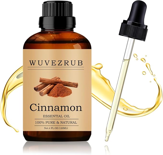 Cinnamon Essential Oil 120ML - 100% Pure and Natural Oils for Aromatherapy Diffuser - 4 Fl Oz/Cinnamon