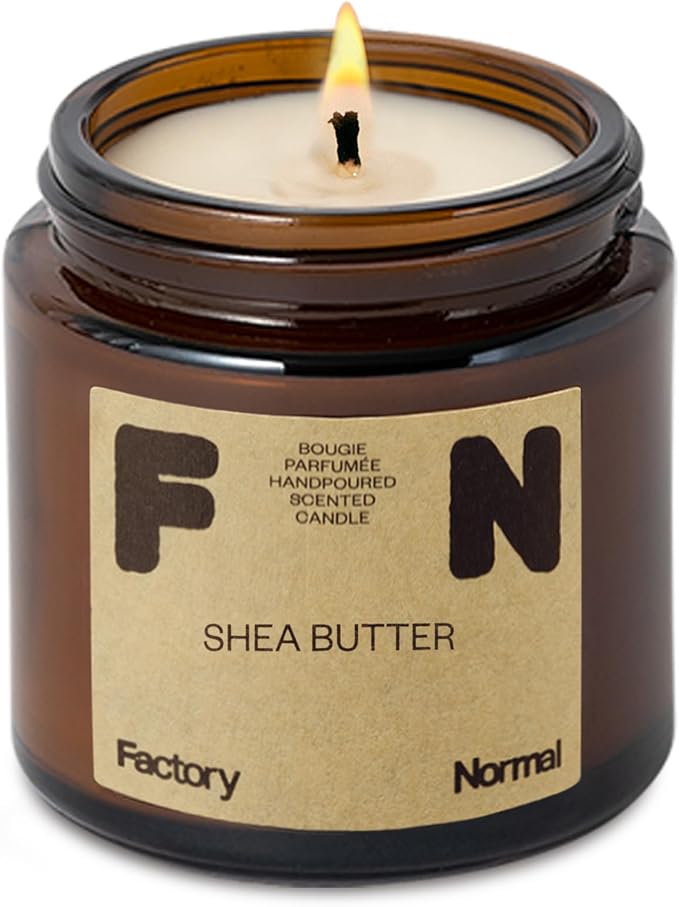 Scented Soy Candle Amber Jar Perfume Candle Aroma Healing Gift (4oz, Shea Butter)