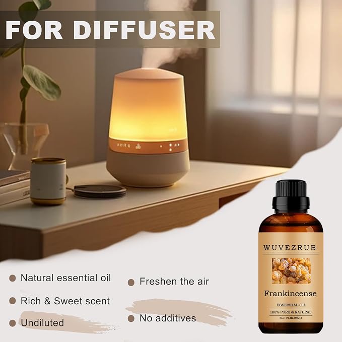 Frankincense Essential Oils, 30ML Pure and Natural Essential Oil for Aromatherapy Diffuser - Frankincense /1 Fl Oz